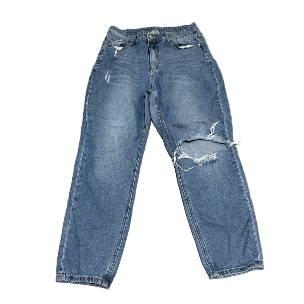 SHEIN Light Blue Denim Jeans Distressed Ripped Cotton Plus Women Size 1X